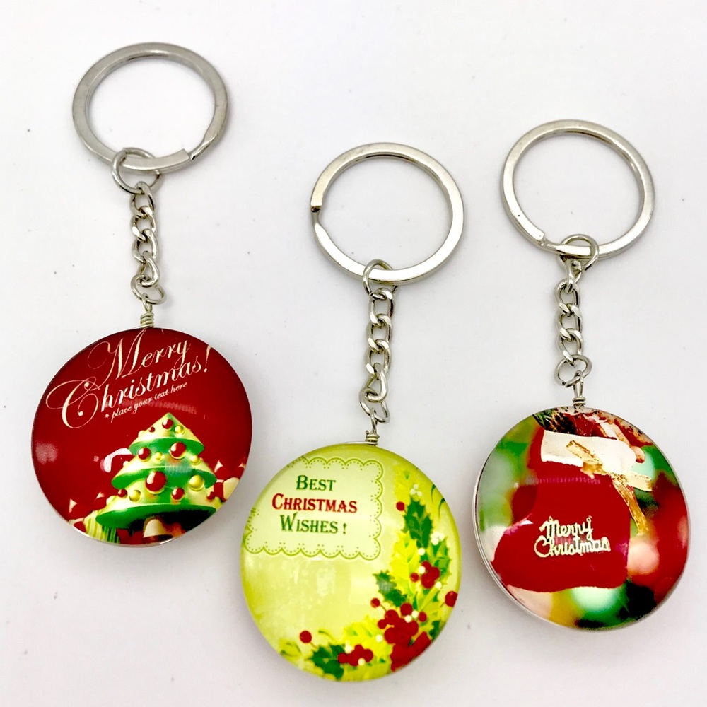 3 Pcs Christmas Keychains Bundle New